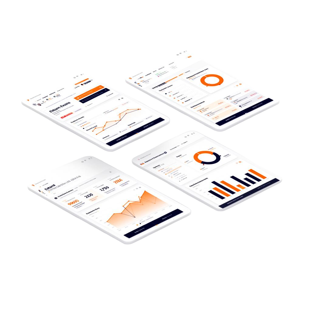 Mockup da plataforma Lize com dashboards de avaliação, gráficos e métricas pedagógicas